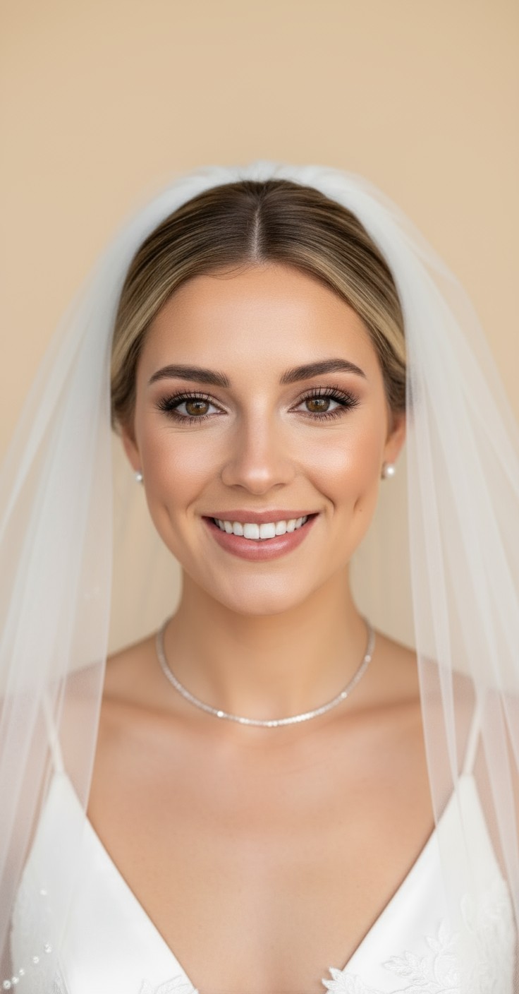 After Updo With A Veil